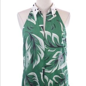 Vanessa Virginia Anthropologie Palm Polka Dot Tank Top